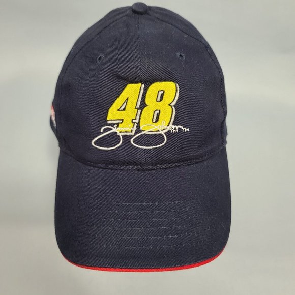 Nascar 48 Jimmie Johnson Hat Cap Gillette Young Guns Navy Blue - Picture 1 of 6